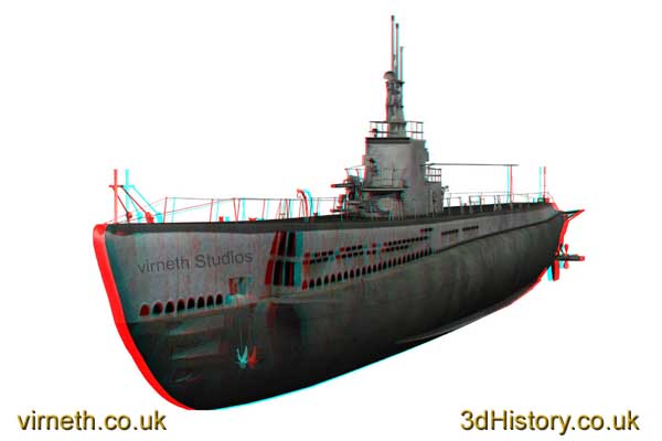 3D Anaglyph - Goto Class Submarine