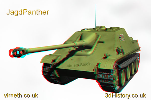 3D - German JagdPanther self proppeled anti-tank gun