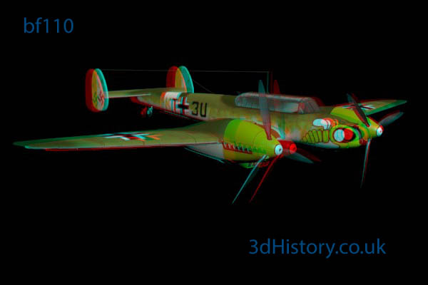 3D Anaglyph - Messerschmitt bf110