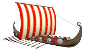 A Viking longship