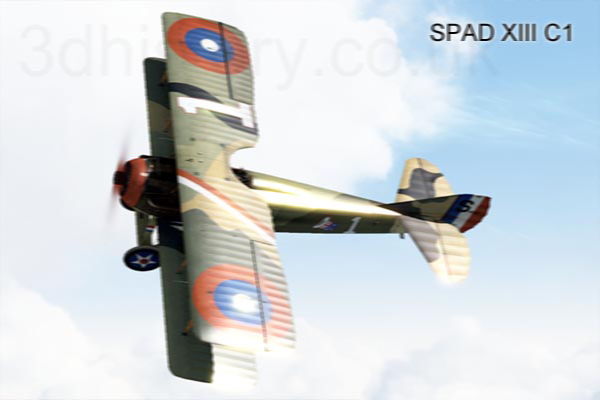 The Spad XIII C1 was a rugged succesful Allied fighter