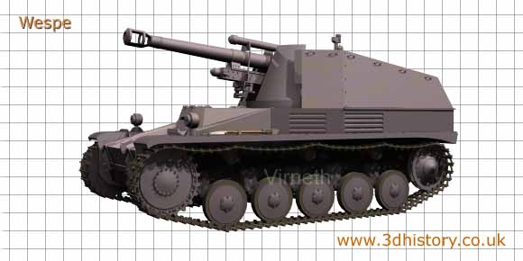 The Wespe was a 7.5cm self propelled artillery gun