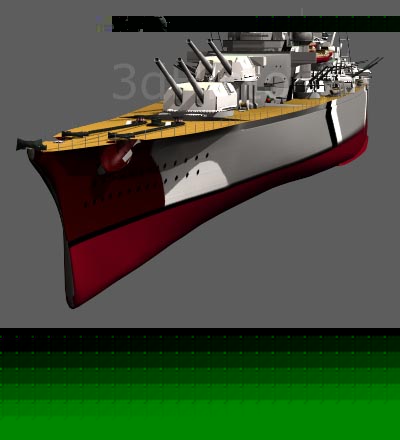 Battleship Bismarck pride of the German Kreigsmarine during the second World War